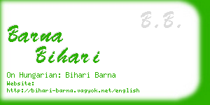 barna bihari business card